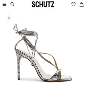 Schutz Vikki Metal Heels Sandals NEW